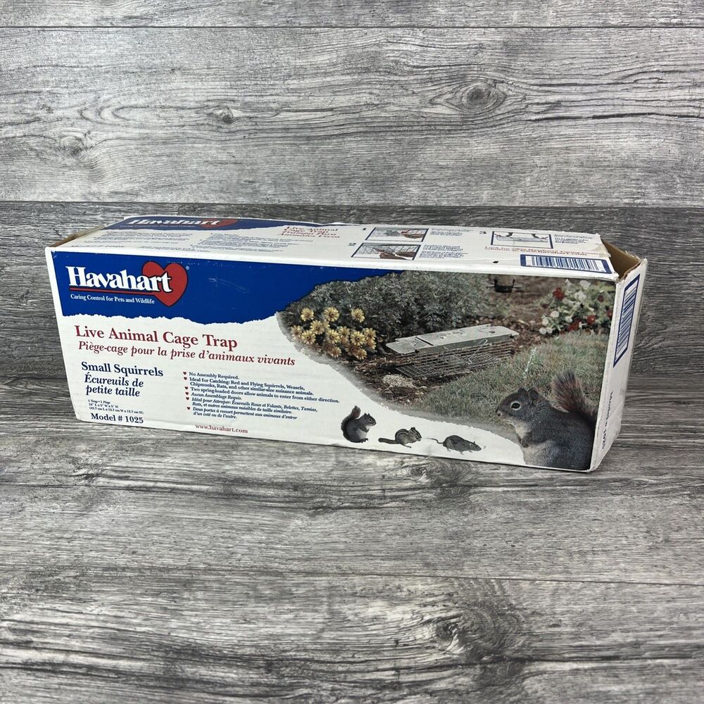 Havahart 1025 Live Animal Cage 2-DOOR TRAP - Squirrels Chipmunks Rats - Open Box
